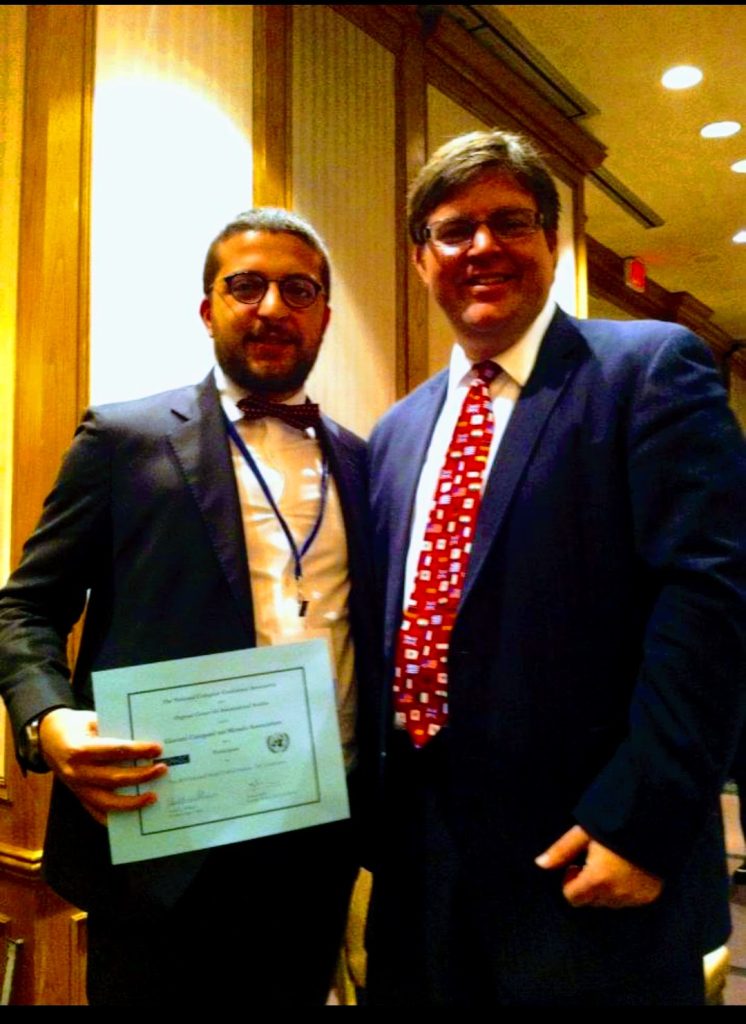 Presidente Costantino Diana ed Direttore Esecutivo NMUN Mr. Michael Eaton